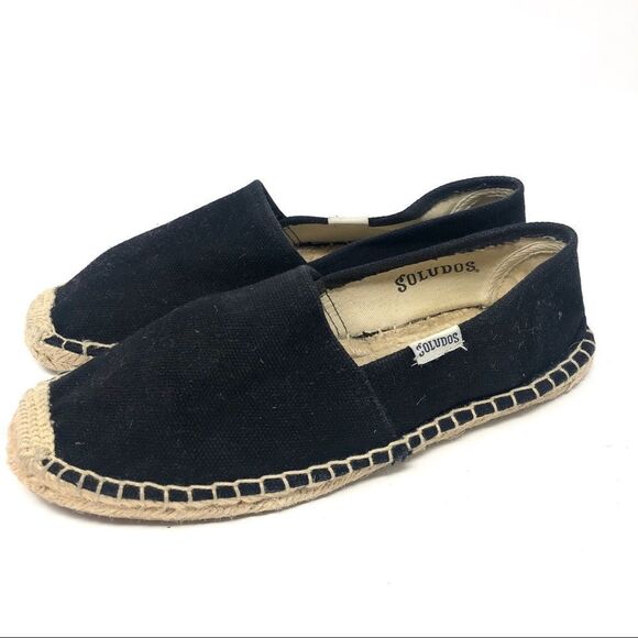SOLUDOS Black Espadrilles Size 6 - Picture 4 of 7